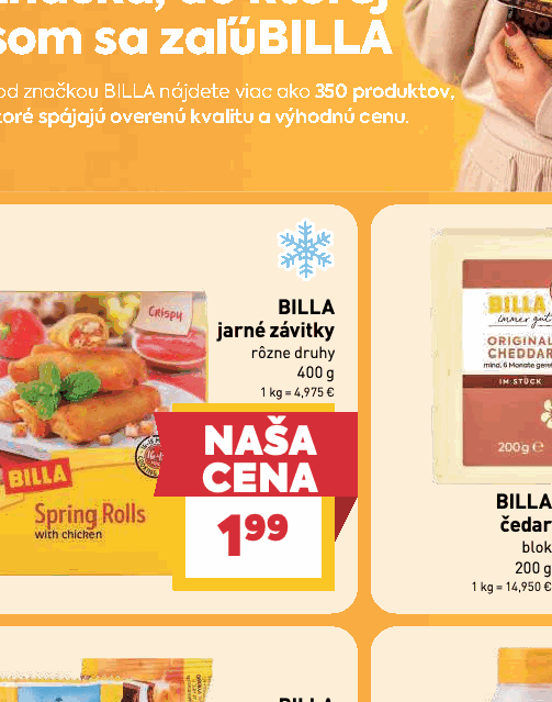 BILLA jarné závitky rôzne druhy