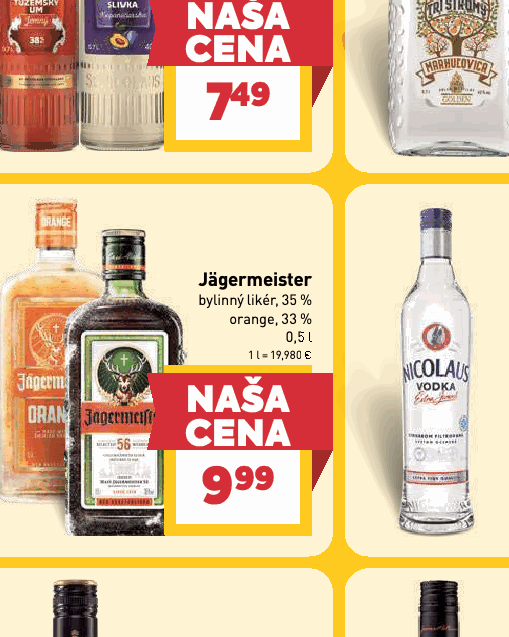 Jägermeister bylinný likér, 35 % orange, 33 %