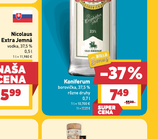 Koniferum borovička, 37,5 % rôzne druhy