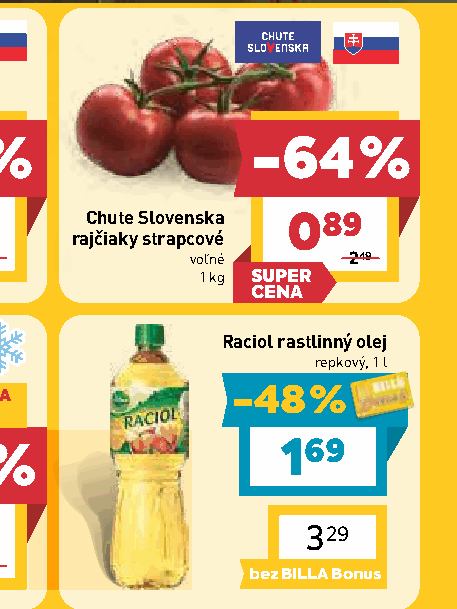 Raciol rastlinný olej repkový, 1 l