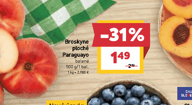 Broskyne ploché Paraguayo balené