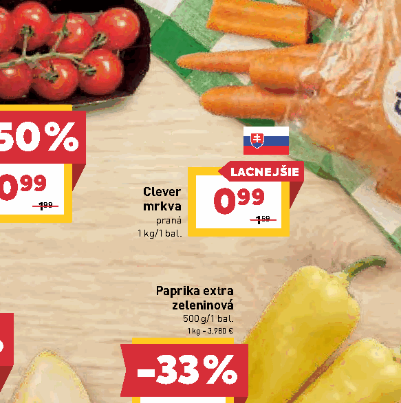 Clever mrkva praná Paprika extra zeleninová