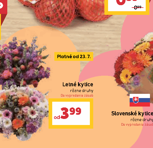 Letné kytice rôzne druhy