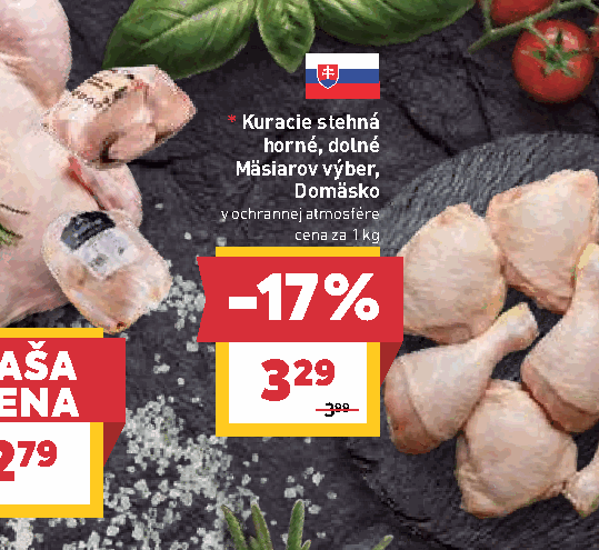 Kuracie stehná horné, dolné Mäsiarov výber, Domäsko v ochrannej atmosfére