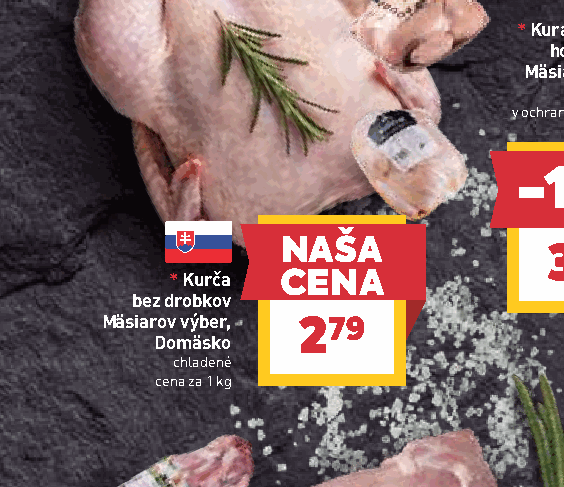Kurča bez drobkov Mäsiarov výber, Domäsko chladené