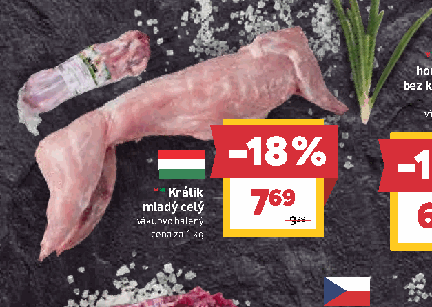 Králik mladý celý vákuovo balený