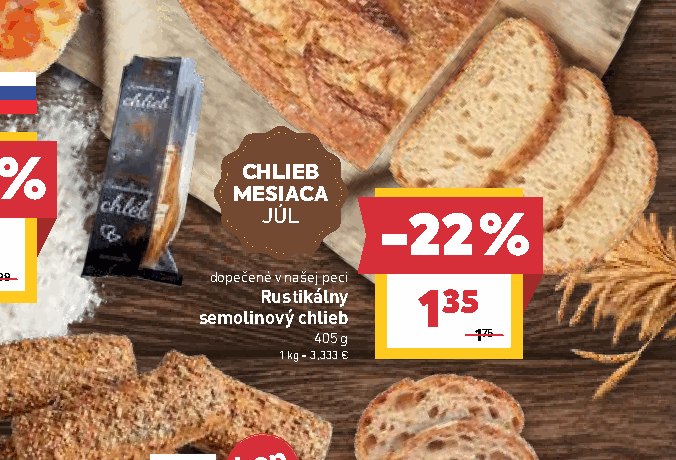 Rustikálny semolinový chlieb