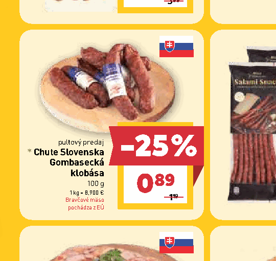 Chute Slovenska Gombasecká klobása