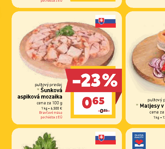 Šunková aspiková mozaika