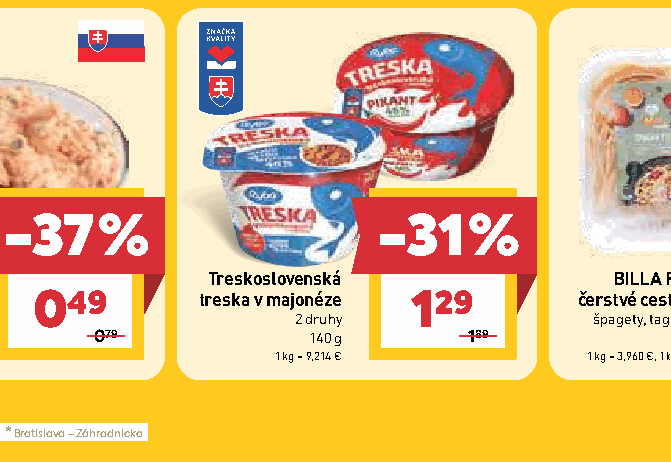 Treskoslovenská treska v majonéze 2 druhy