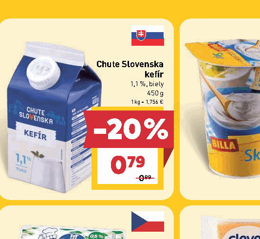 Chute Slovenska kefír 1,1 %, biely