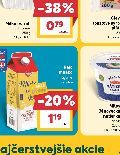 Rajo mlieko 3,5 % čerstvé