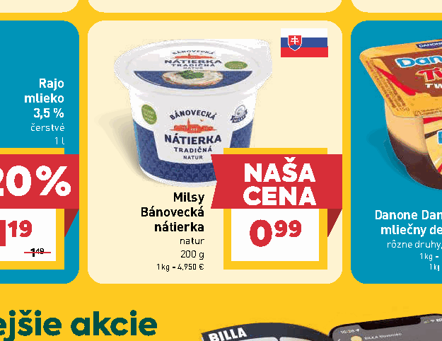 Milsy Bánovecká nátierka natur