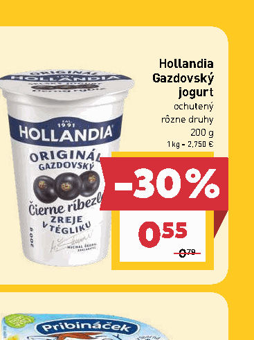 Hollandia Gazdovský jogurt ochutený rôzne druhy
