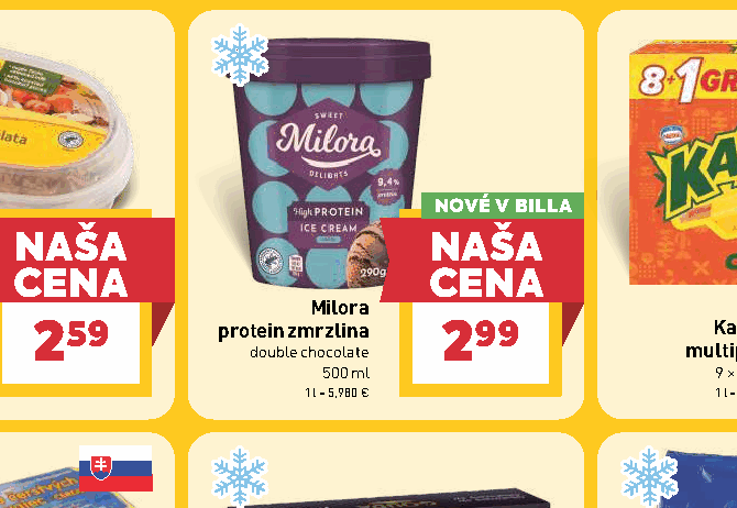 Milora protein zmrzlina double chocolate