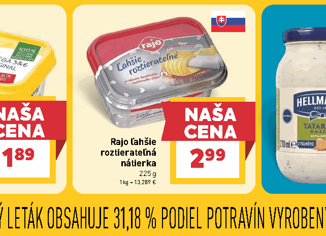 Rajo ľahšie roztierateľná nátierka