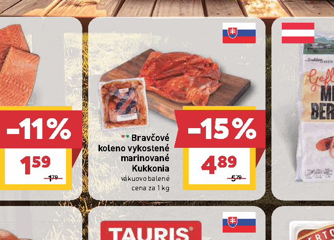Bravčové koleno vykostené marinované Kukkonia vákuovo balené