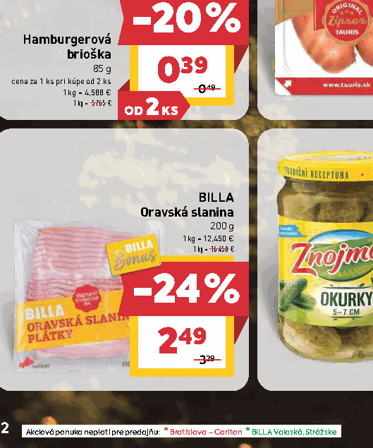 BILLA Oravská slanina