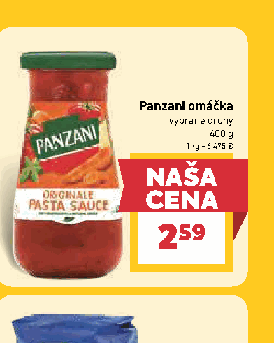 Panzani omáčka vybrané druhy