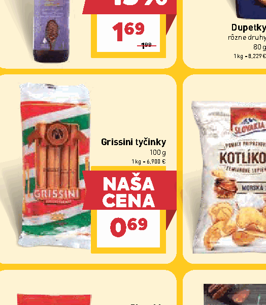 Grissini tyčinky