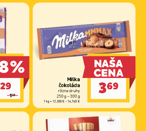 Milka čokoláda rôzne druhy