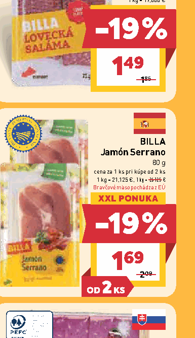 BILLA Jamón Serrano