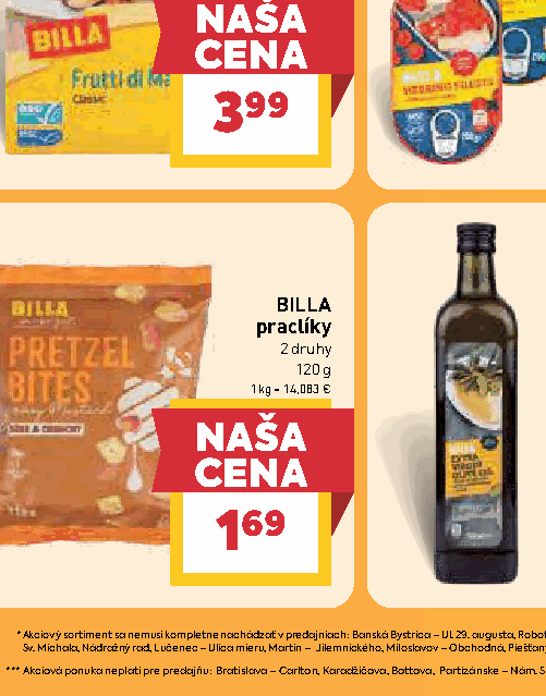 BILLA praclíky 2 druhy