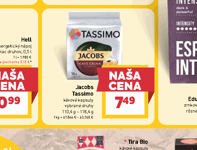 Jacobs Tassimo kávové kapsuly vybrané druhy