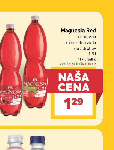 Magnesia Red ochutená minerálna voda viac druhov