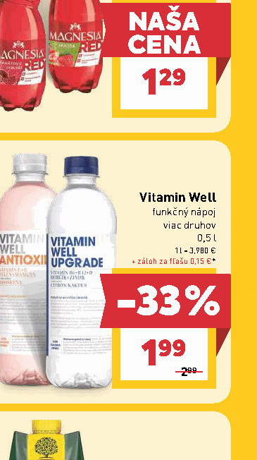 Vitamin Well funkčný nápoj viac druhov