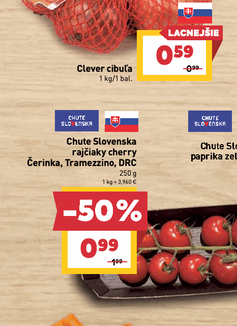 Chute Slovenska rajčiaky cherry Čerinka, Tramezzino, DRC