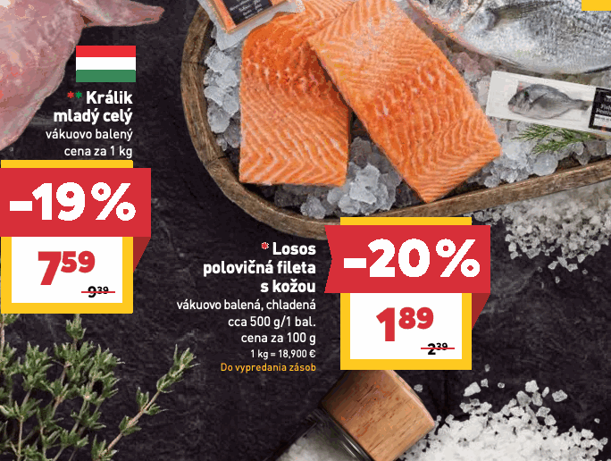 Losos polovičná fileta s kožou vákuovo balená, chladená cca 500 g/1 bal.