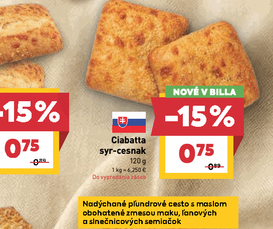 Ciabatta syr-cesnak