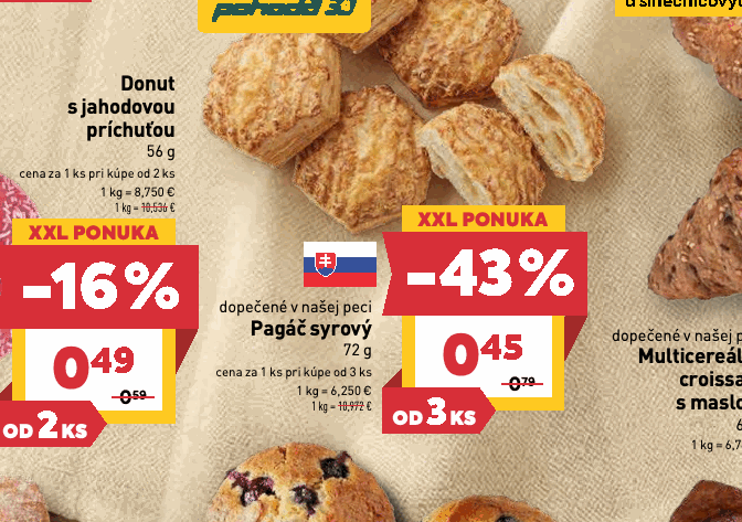 dopečené v našej peci Pagáč syrový