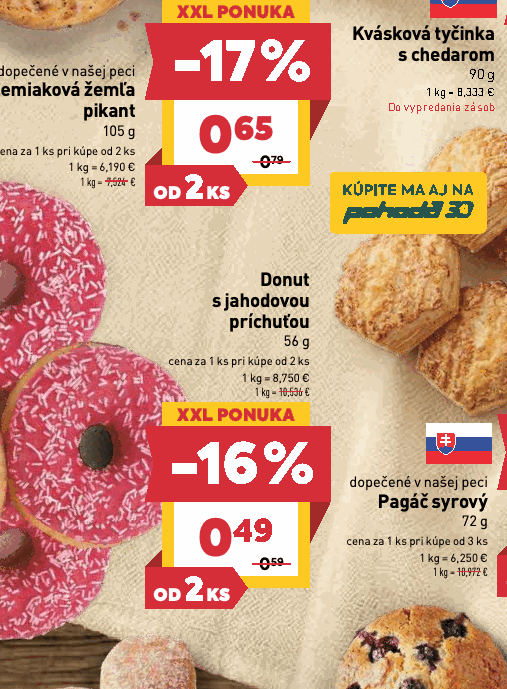 Donut s jahodovou príchuťou
