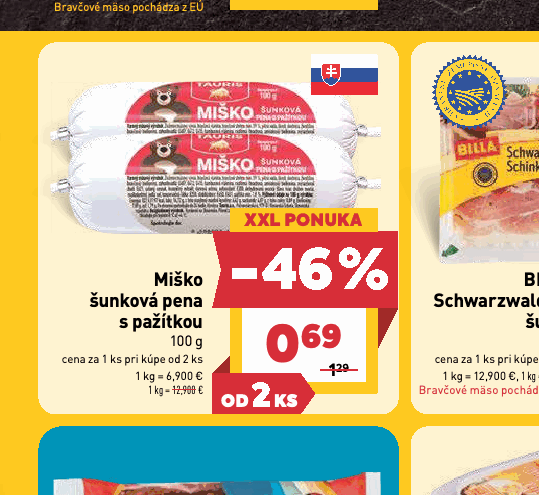 Miško šunková pena s pažítkou