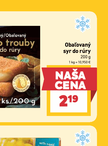 Obaľovaný syr do rúry
