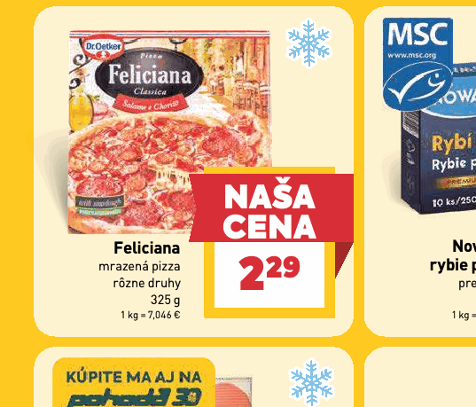 Feliciana mrazená pizza rôzne druhy