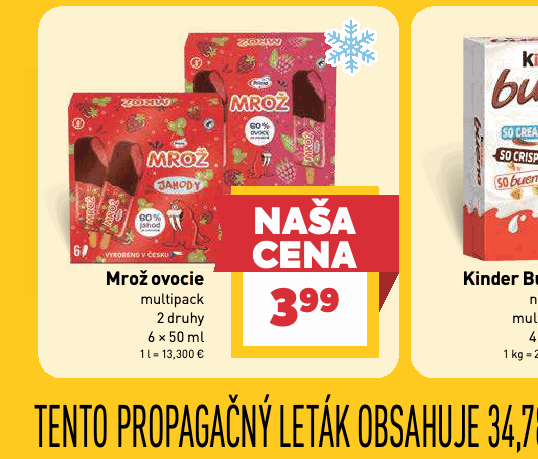 Mrož ovocie multipack 2 druhy