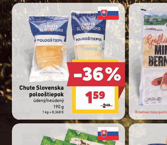 Chute Slovenska polooštiepok údený/neúdený