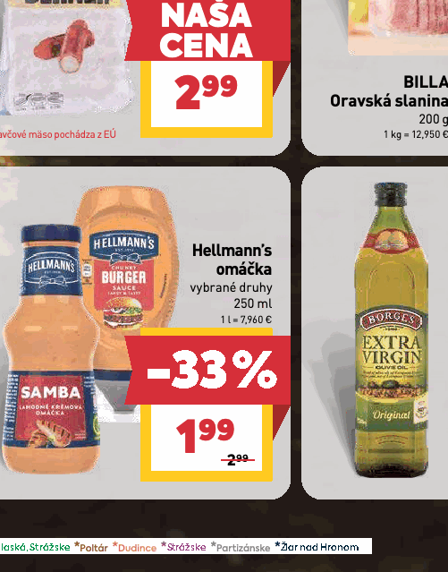 Hellmann’s omáčka vybrané druhy