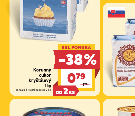 Korunný cukor kryštálový