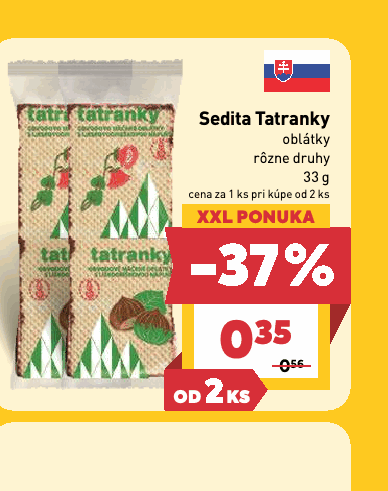Sedita Tatranky oblátky rôzne druhy