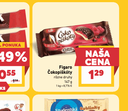 Figaro Čokopiškóty rôzne druhy