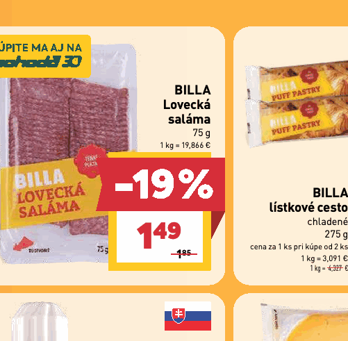 BILLA Lovecká saláma
