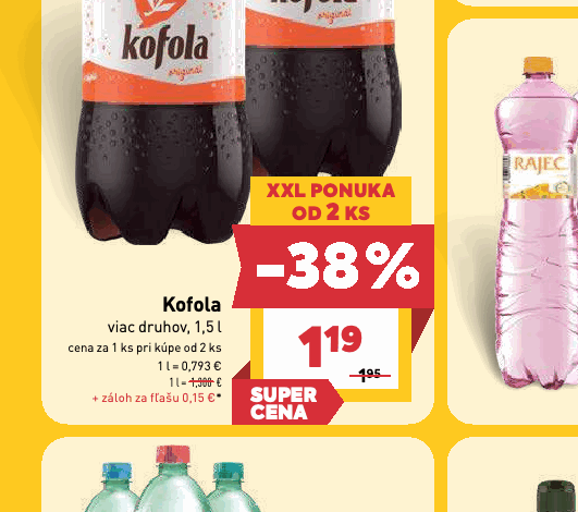 Kofola viac druhov, 1,5 l