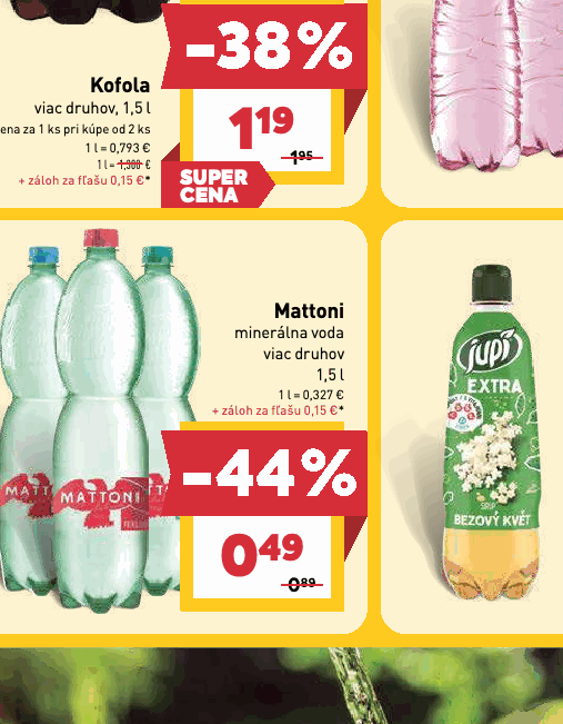 Mattoni minerálna voda viac druhov