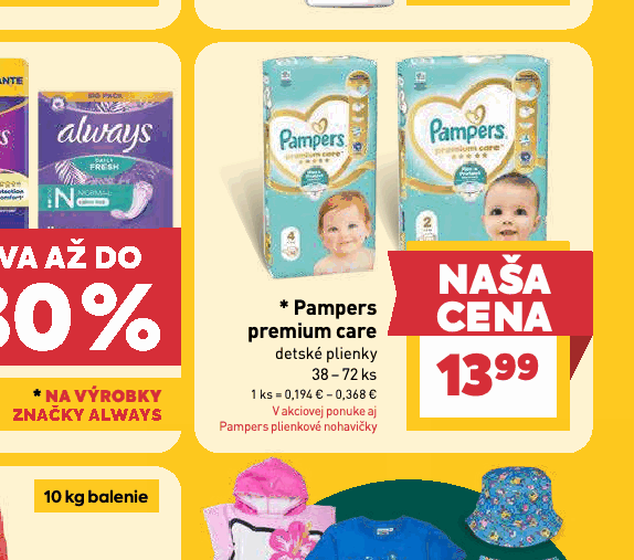 Pampers premium care detské plienky Pampers plienkové nohavičky