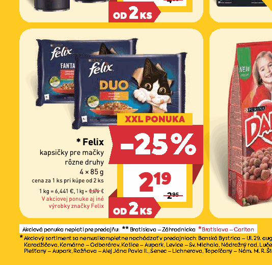 Felix kapsičky pre mačky rôzne druhy výrobky značky Felix