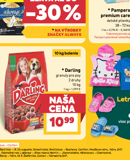 Darling granuly pre psy 2 druhy